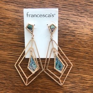 Francesca’s ADRIENNE GEO TEARDROP EARRINGS